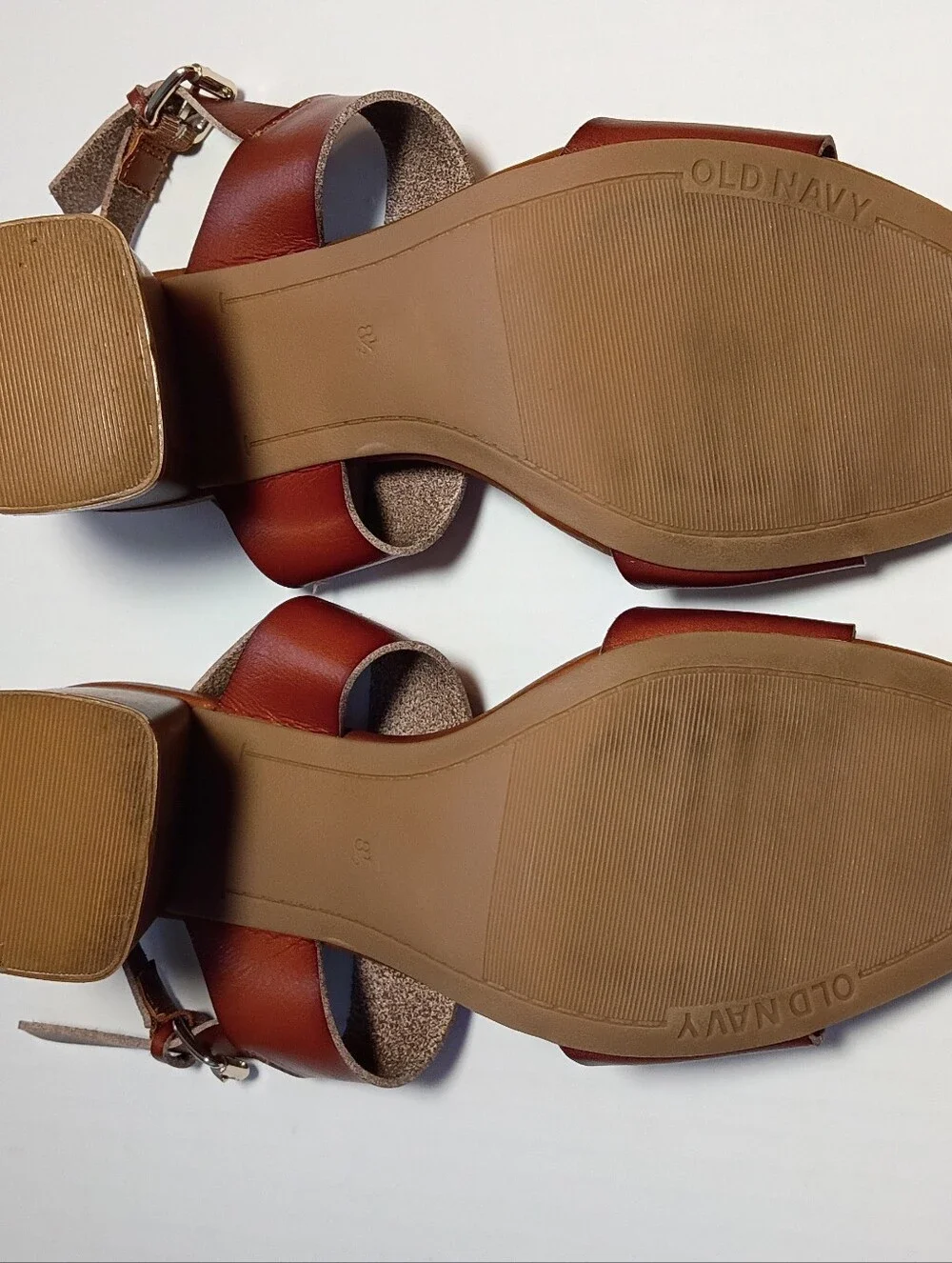 Women’s Brown Open Toe Block Heel Sandals 8.5